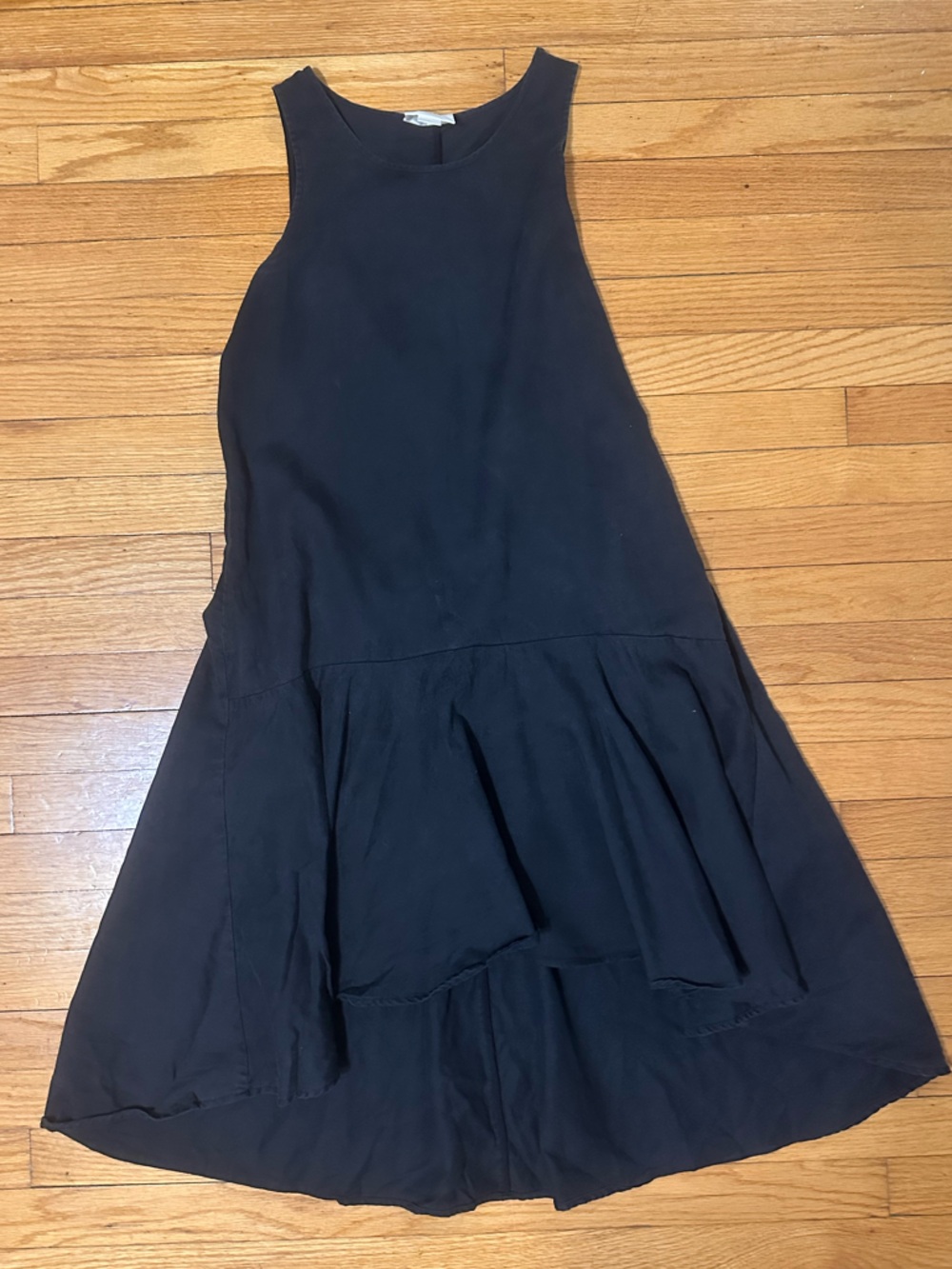 Anthropologie Black High-Low Sleeveless Dress